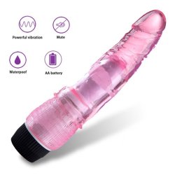 Vibrationsdildo 19cm, pink