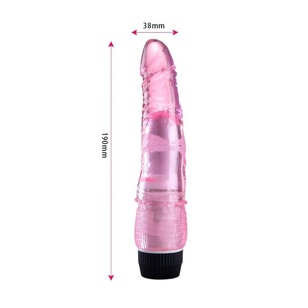 Vibrationsdildo 19cm, pink