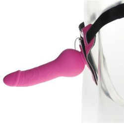 Harness m. vibrations dildo og remote 14cm