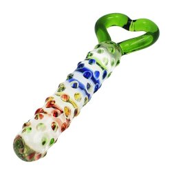 Nubret glasdildo green hearts