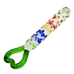 Nubret glasdildo green hearts