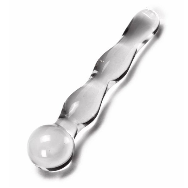 Raindrop glassdildo, 18cm