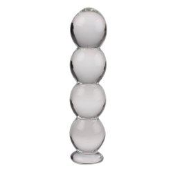 Kugle glasdildo BEAUTY GLASS, 14cm
