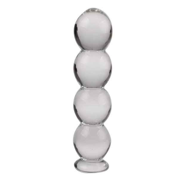 Kugle glasdildo BEAUTY GLASS, 14cm