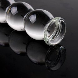 Kugle glasdildo BEAUTY GLASS, 14cm