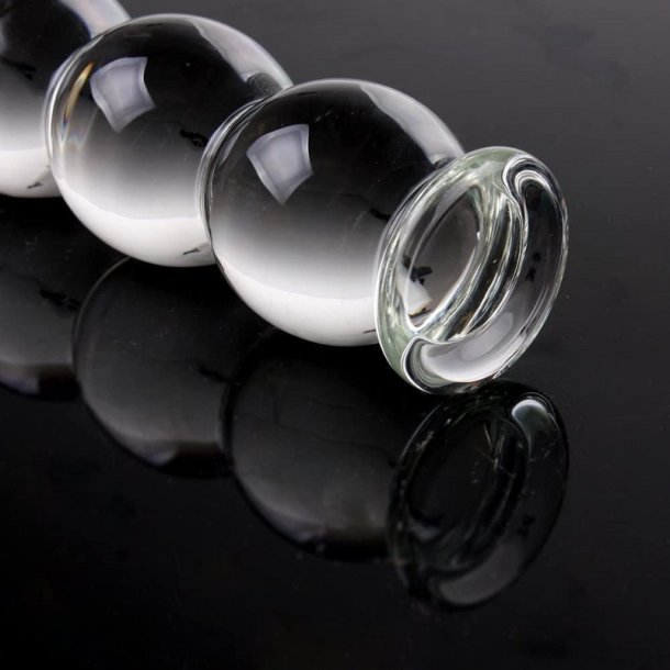 Kugle glasdildo BEAUTY GLASS, 14cm