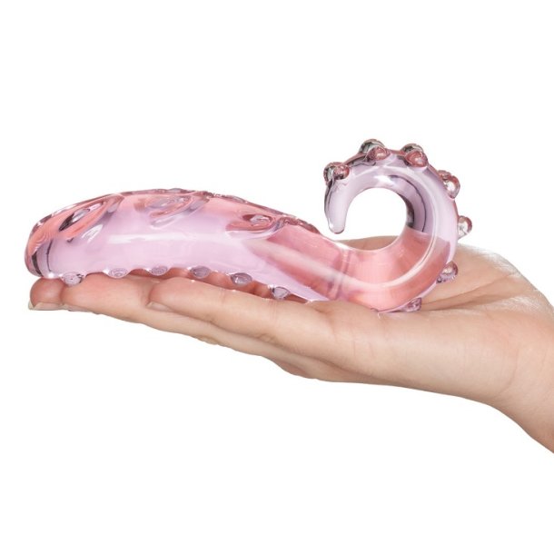 Octopussy glasdildo pink, 15cm