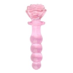 Pink perle glas plug, 14cm