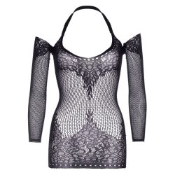 Leg Avenue seamless lace net longsleeved mini dress one size