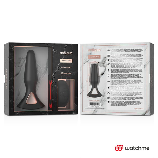Anbiguo watchme remote control vibrator plug anal