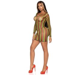Leg Avenue rasta net mini dress one size