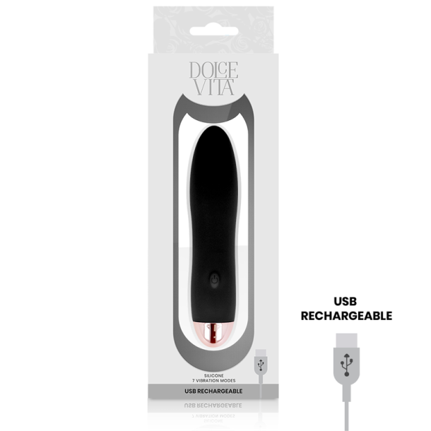 Dolce Vita vibrator sort 7 hastigheder speed