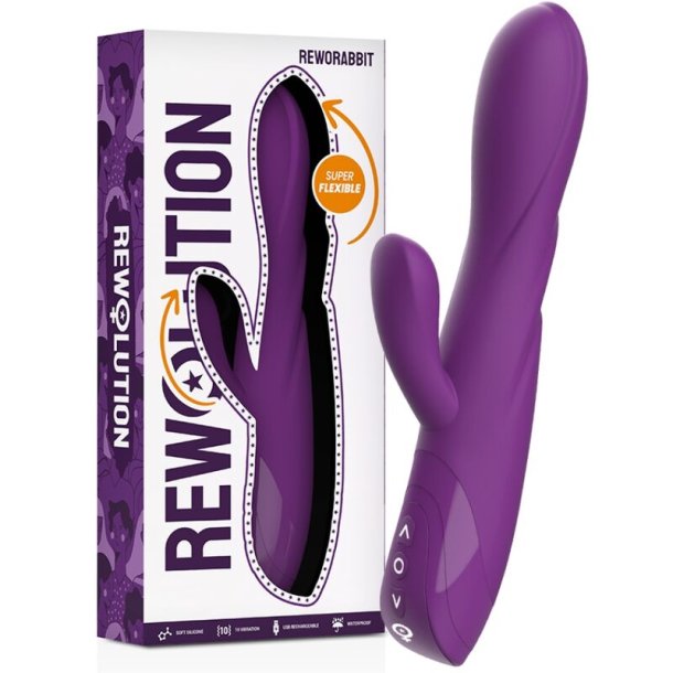 Rewolution reworabbit fleksibel vibrator med kanin