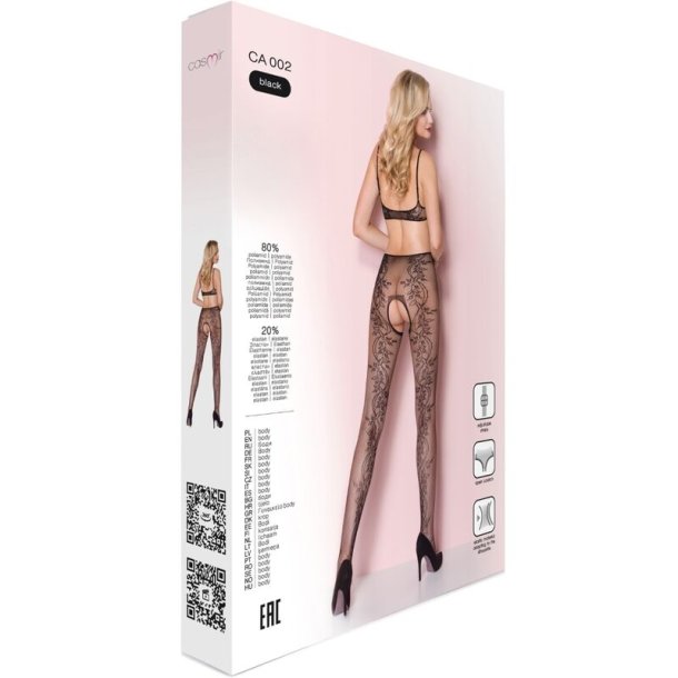 Casmir CA002 bundl�s bodystocking sort m�nster one size