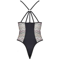 Casmir Lagerta sort �ben teddy med rygdetalje S/M