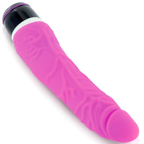 Seven Creations klassisk silikone vibrator lyser�d 21 cm