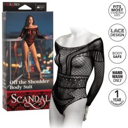 Calex Scandal off the shoulder body suit one size black