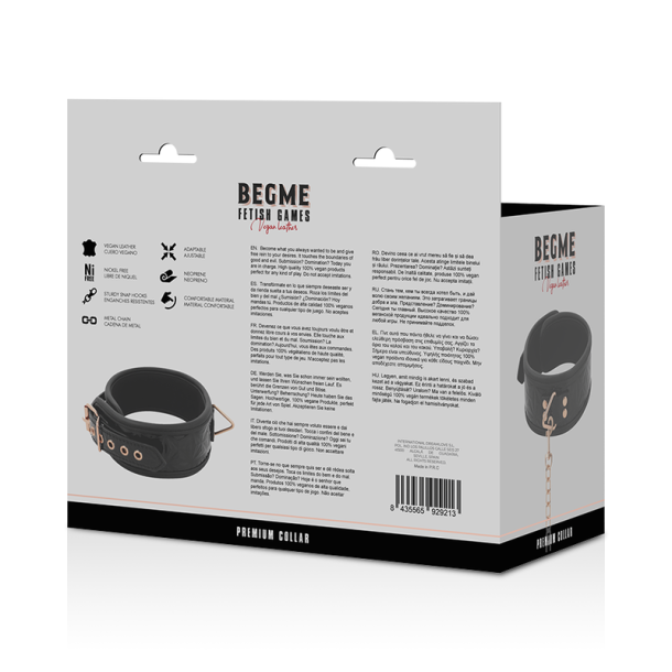 Begme sort edition premium vegansk l�der collar
