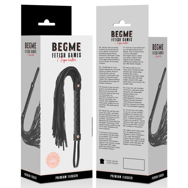 Begme sort edition vegansk l�der flogger