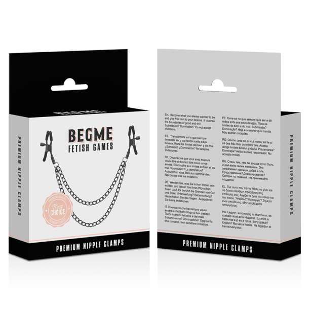 Begme r�d edition nipple clips med k�de