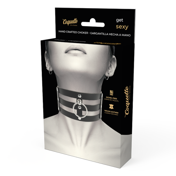 Coquette Chic Desire choker vegansk l�der fetish