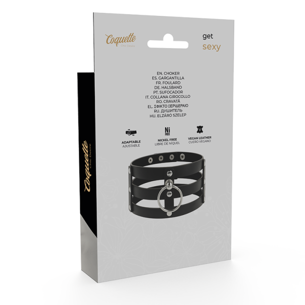 Coquette Chic Desire choker vegansk l�der fetish