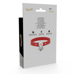 Coquette Chic Desire h�ndlavede choker hjerte r�d