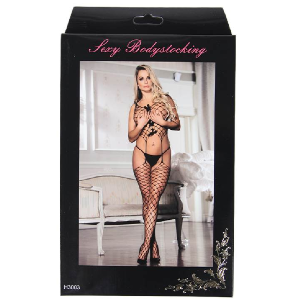 Queen Lingerie crop top fishnet bodystocking S/L