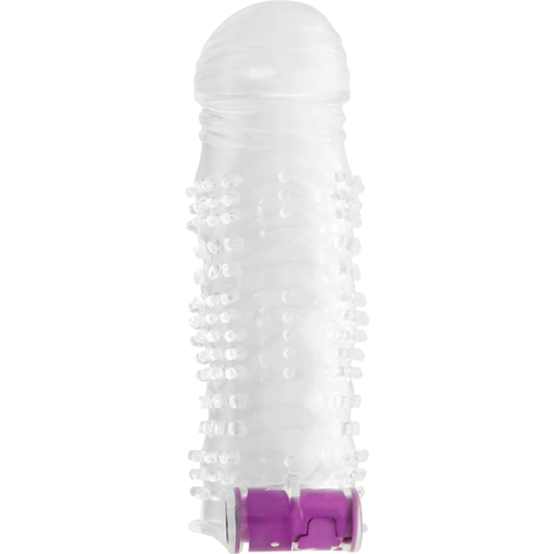 Ohmama tekstureret penis sleeve med vibrerende bullet