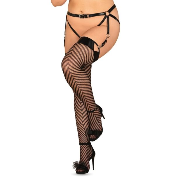 Obsessive s818 soft fabric stockings L/XL