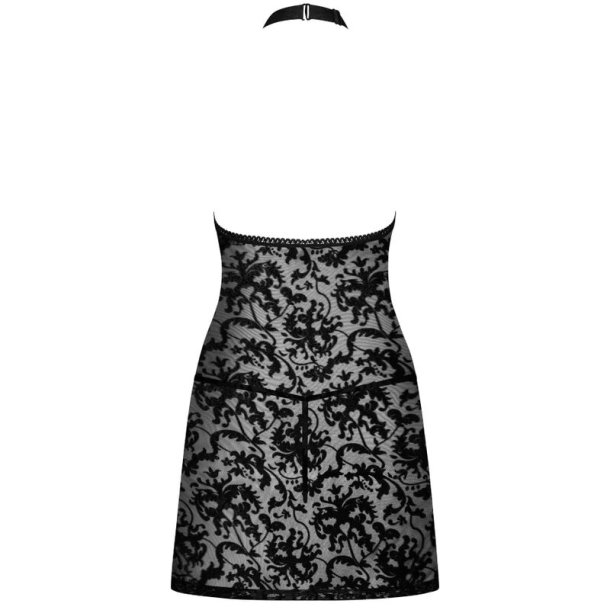 Obsessive black chemise og thong XXL/XXXL