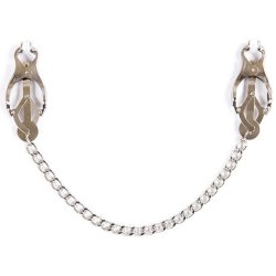 Ohmama fetish metallic nipple clamps and chain