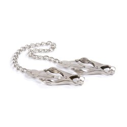 Ohmama fetish metallic nipple clamps and chain
