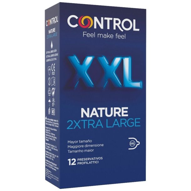 Control nature store XXL -kondomer 12 stk