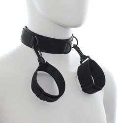 Ohmama fetish nylon collar med restraints