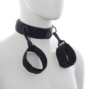 Ohmama fetish nylon collar med restraints