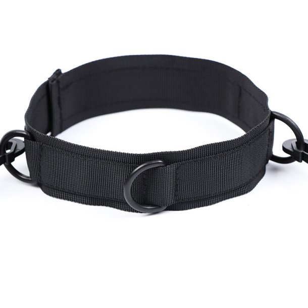 Ohmama fetish nylon collar med restraints