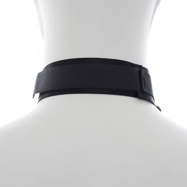 Ohmama fetish nylon collar med restraints