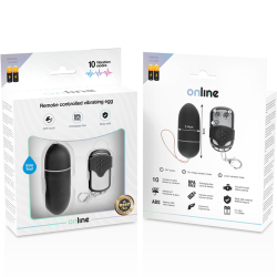 Online fjernbetjent vibrerende �g sort L 