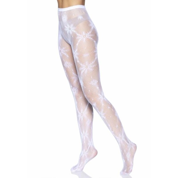 Leg Avenue snowflake fishnet stockings design one size