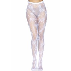 Leg Avenue snowflake fishnet stockings design one size