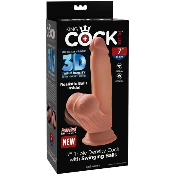 Pipedream King Cock plus 3D cock swinging balls 15,2 cm