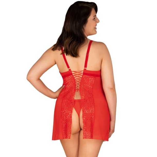 Obsessive blossmina chemise og thong 6XL/7XL