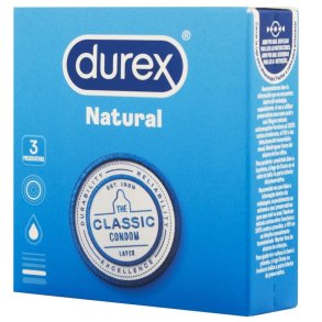 Durex natural classic 3 stk kondomer