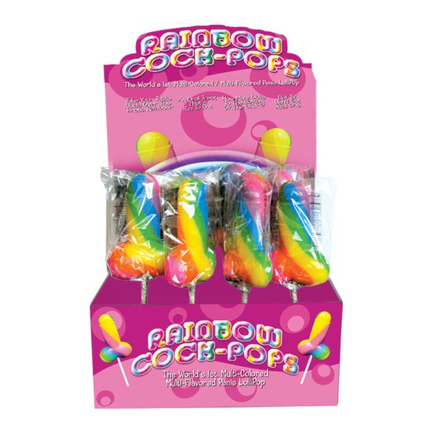 Spencer and Fleetwood rainbow cock lollipop