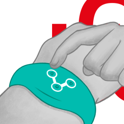 Watchme wireless technology watch aquamarine