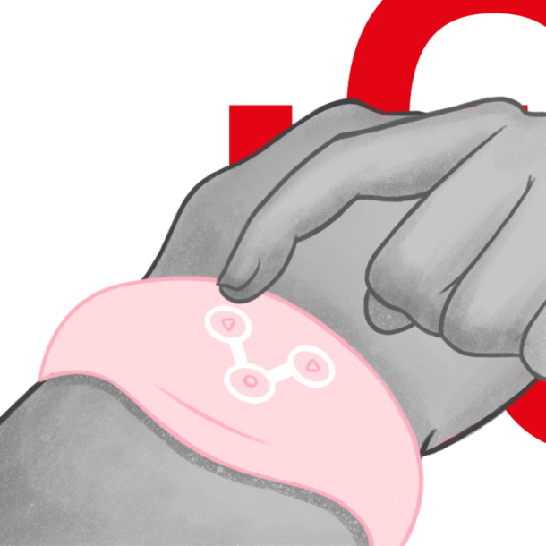 Watchme wireless technology watch soft pink