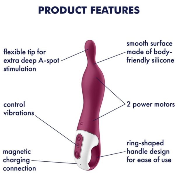 Satisfyer A-mazing 1 spot vibrator berry