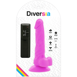 Diversia vibrerende dildo 18 cm lilla