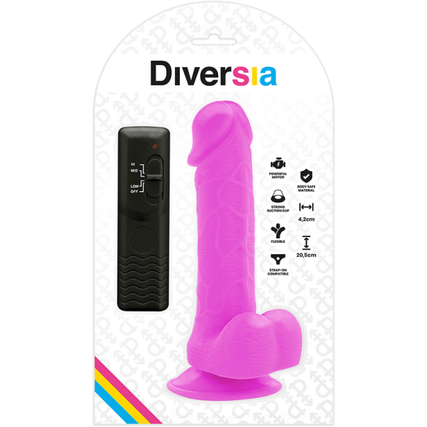Diversia vibrerende dildo 20,5 cm lilla